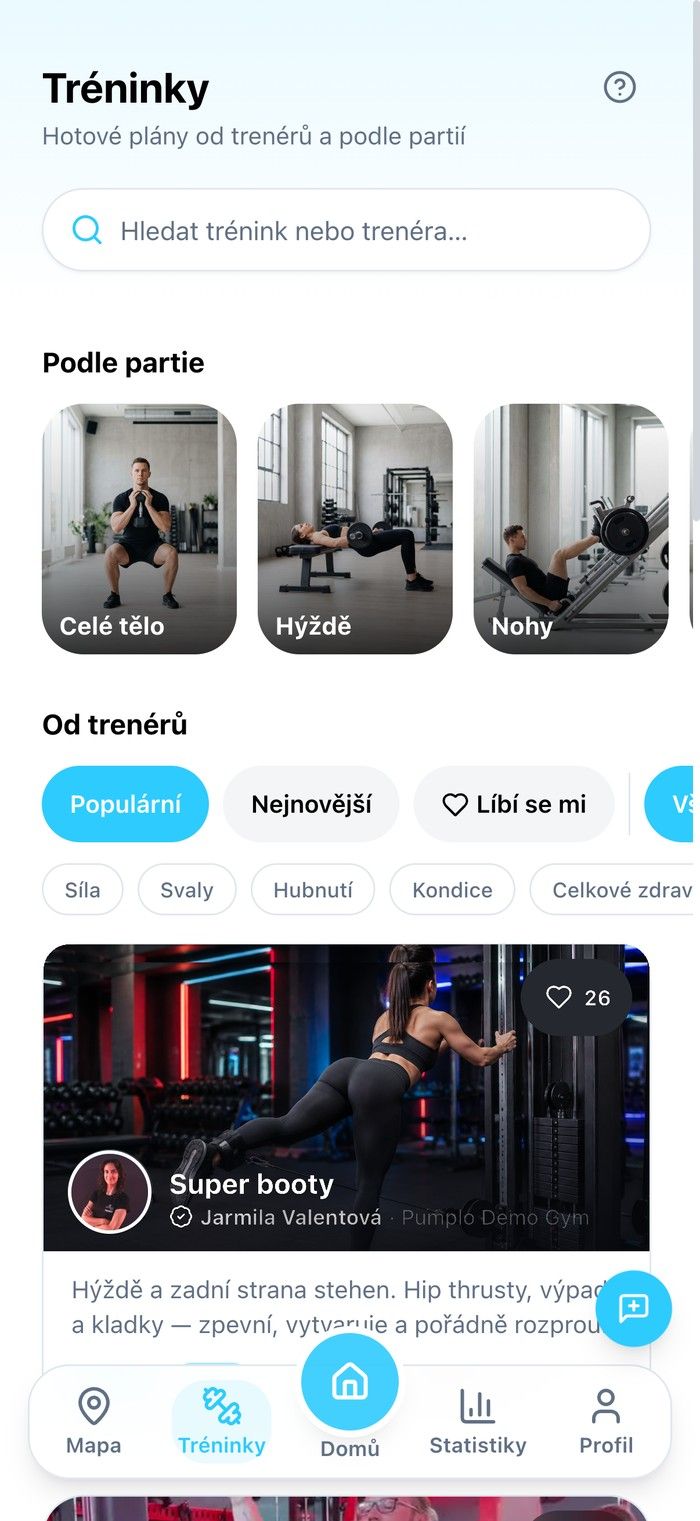 Tréninky od vašich trenérů.