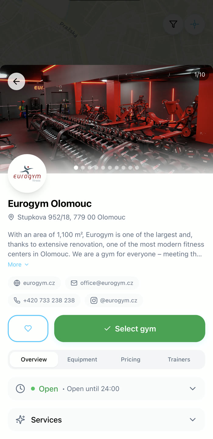 Pumplo — your gym's detail and equipment