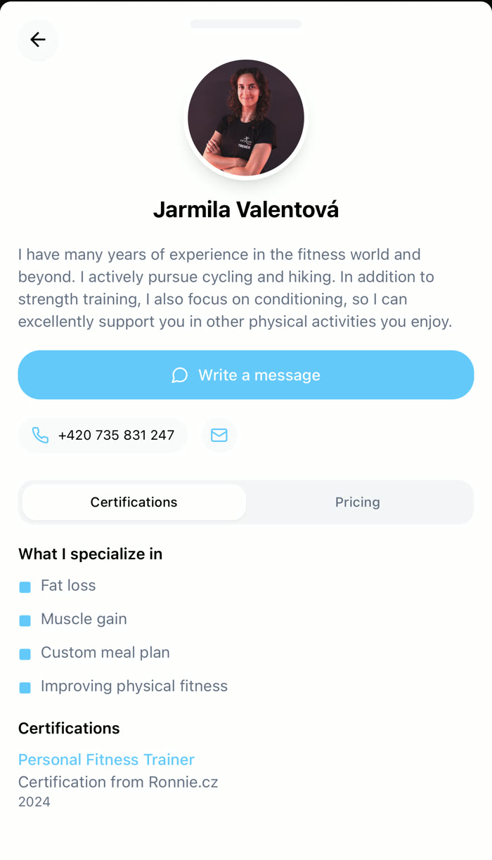 Pumplo — your trainer's profile